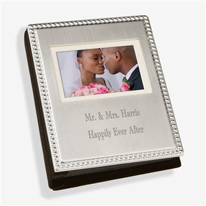 Wedding Memories Engraved Silver Beaded Mini Photo Album - 46827