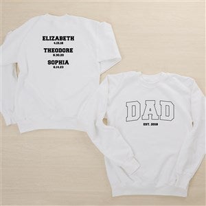 His Roster Personalized Hanes® 2-Sided Adult Crewneck Sweatshirt - 46829-S