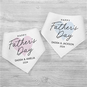 Our First Fathers Day Personalized Bandana Bibs- Set of 2 - 46838-BB