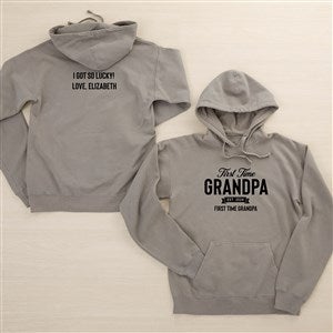 First Time Grandpa Personalized 2-Sided Hanes® Adult ComfortWash™ Hoodie - 46841-CWHS