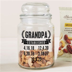 Date Established Personalized Glass Treat Jar - 46843