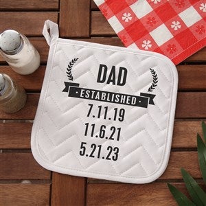 Date Established Personalized Potholder - 46844-P