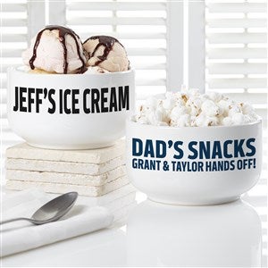 His Snacks Personalized 14 oz.Ceramic Bowl - 46848