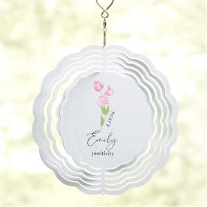 Birth Month Flower Single Personalized Wind Spinner - 46872