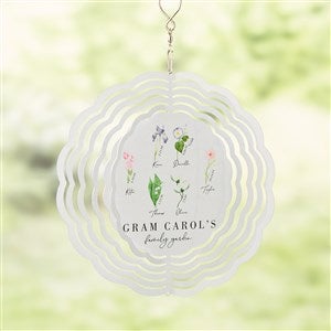 Birth Month Flower Multi Personalized Wind Spinner - 46873