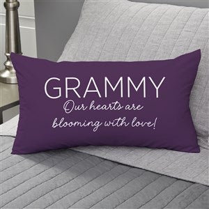 Blooming Heart Personalized Velvet Lumbar Pillow - 46893-LBV