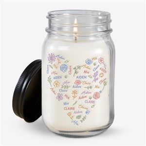 Blooming Heart Personalized Candle Jar - 46910