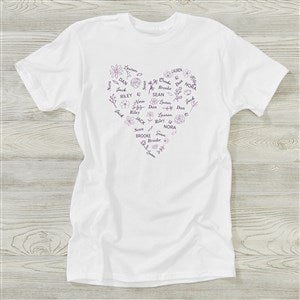 Blooming Heart Personalized Ladies T-shirt - 46911-T
