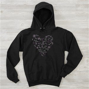 Blooming Heart Personalized Ladies Hooded Sweatshirt  - 46914-BHS