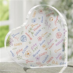 Blooming Heart Personalized Colored Heart Keepsake - 46918
