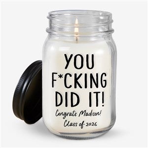 You Did It Personalized Candle Jar - 46926