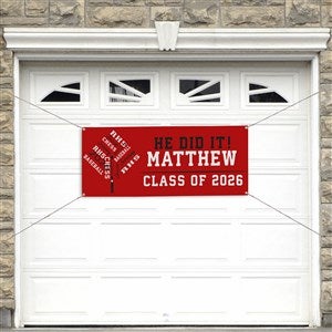 Repeating School Memories Personalized Graduation Banner - 20x48 - 46959-S