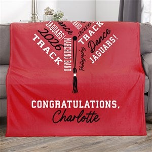 Repeating School Memories Personalized 60x80 Plush Fleece Blanket - 46962-L