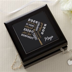 Repeating School Memories Personalized Graduation Jewelry Box - 46965