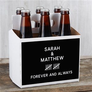 Anniversary Tally Personalized Beer Bottle Carrier - 46971-C