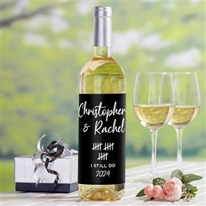 Anniversary Tally Personalized Wine Bottle Label - 46972-T