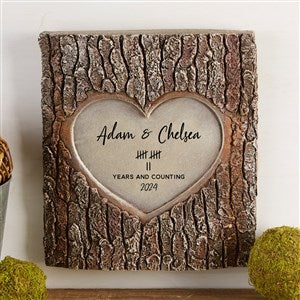 Anniversary Tally Engraved Resin Tree Trunk Sculpture - 46973