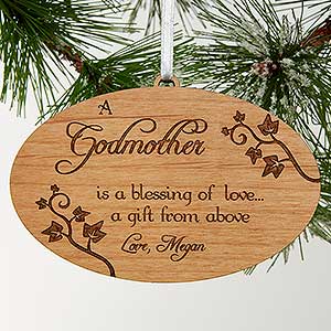 Shes A Blessing Personalized Natural Wood Ornament - 4699