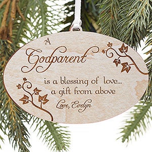 Shes A Blessing Personalized Whitewash Wood Ornament - 4699-W