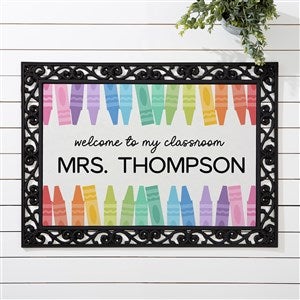 Color Crayon Personalized Doormat- 18x27 - 46995