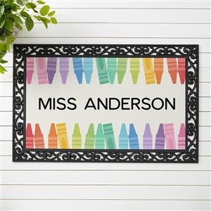 Color Crayon Personalized Doormat- 20x35 - 46995-M