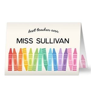 Color Crayon Personalized Greeting Card - 46996