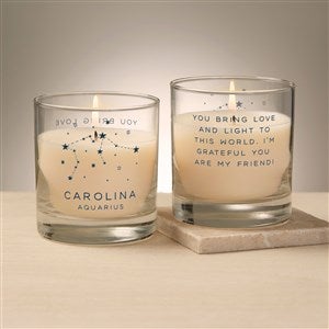 Zodiac Constellation Personalized 8oz Glass Candle - 47015