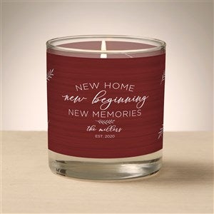 New Home, New Memories Personalized 8oz Glass Candle - 47018