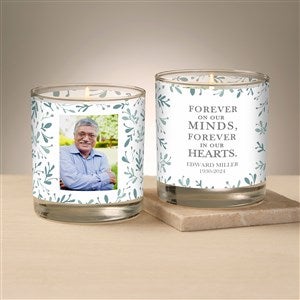 Botanical Memorial Personalized 8oz Glass Candle - 47021