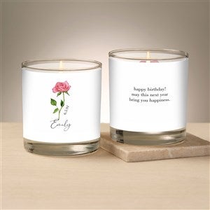 Birth Month Flower Personalized 8oz Glass Candle - 47027