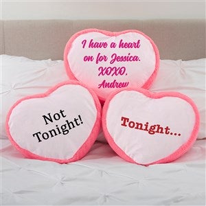Write Your Own Flirty Message Personalized Heart Throw Pillow - 47047