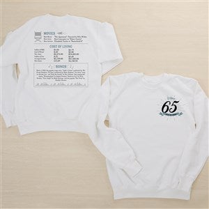 Historical Birthday Personalized Hanes® Crewneck Sweatshirt - 47053-S