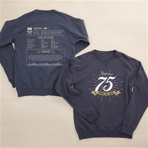 Historical Birthday Personalized Hanes® ComfortWash™ Sweatshirt - 47053-CWS