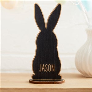 Personalized Wooden Easter Bunny Shelf Decoration - Black - 47110-BL