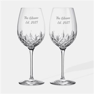 Engraved Waterford Lismore Essence Red Wine Glass Pair - 47113