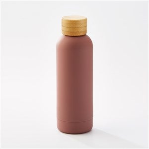 Stainless Steel and Bamboo Water Bottle in Mauve - 47138