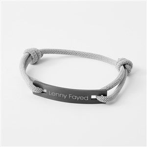 Engraved Grey Cord ID Bracelet - 47184