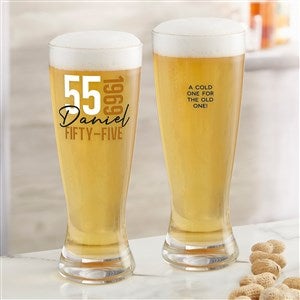 Timeless Birthday Personalized Beer Pilsner Glass - 47222