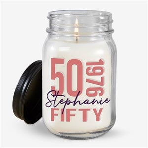 Timeless Birthday Personalized Farmhouse Candle Jar - 47225