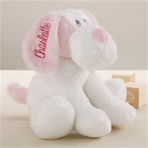 Embroidered Plush Puppy - Pink - 47234-P
