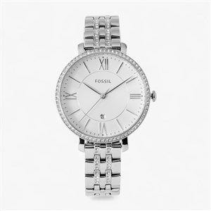 Corporate Fossil Jacqueline Pave Silver Watch - 47246