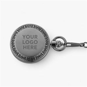 Corporate Gunmetal Skeleton Dial Pocket Watch and Box - 47248