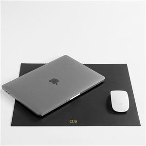 Personalized Leather Portable Desk Mat-Black - 47299D-B
