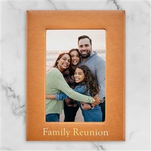 Personalized 4" x 6" Leather Studio Frame-Tan - 47310D-T