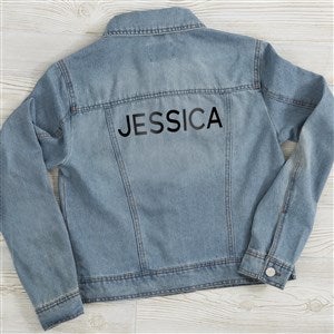 Metallic Foil Name Personalized Jean Jacket - 47314