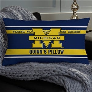 NCAA Michigan Wolverines Classic Personalized Lumbar Throw Pillow - 47344-LB