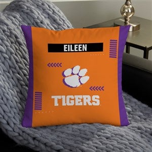 NCAA Clemson Tigers Classic Personalized 14" Throw Pillow - 47350-S