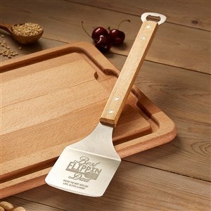 Best Flippin Dad Personalized Stainless Steel Bottle Opener Spatula - 47358