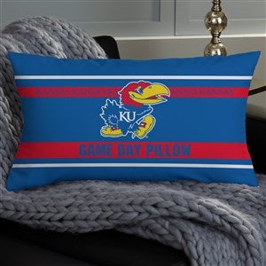 NCAA Kansas Jayhawks Classic Personalized Lumbar Throw Pillow - 47364-LB