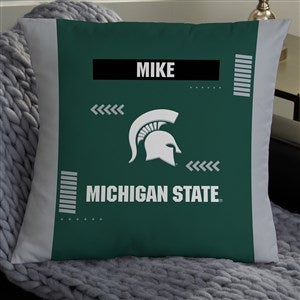 NCAA Michigan State Spartans Classic Personalized 18 Throw Pillow - 47365-L